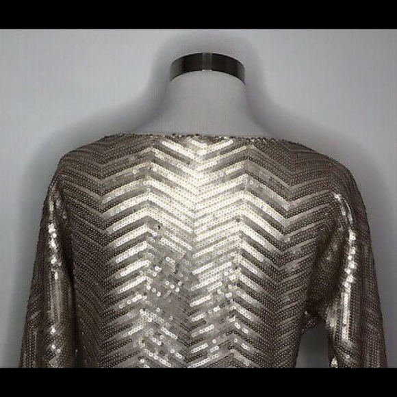 NWOT White and Black Sequin Blouses Size S - Picture 7 of 8